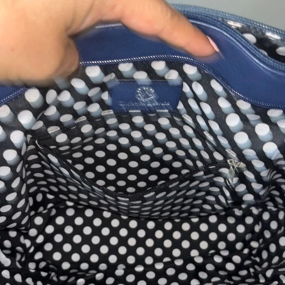 Christian Lacroix Navy and Cream Striped Tote - Picture 7 of 7